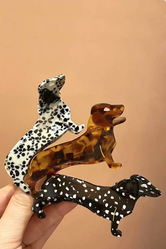 Dachshund Hair Claw Clips