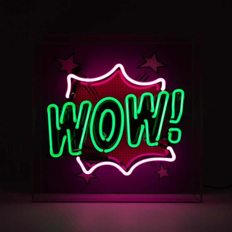 'WOW' Neon Sign