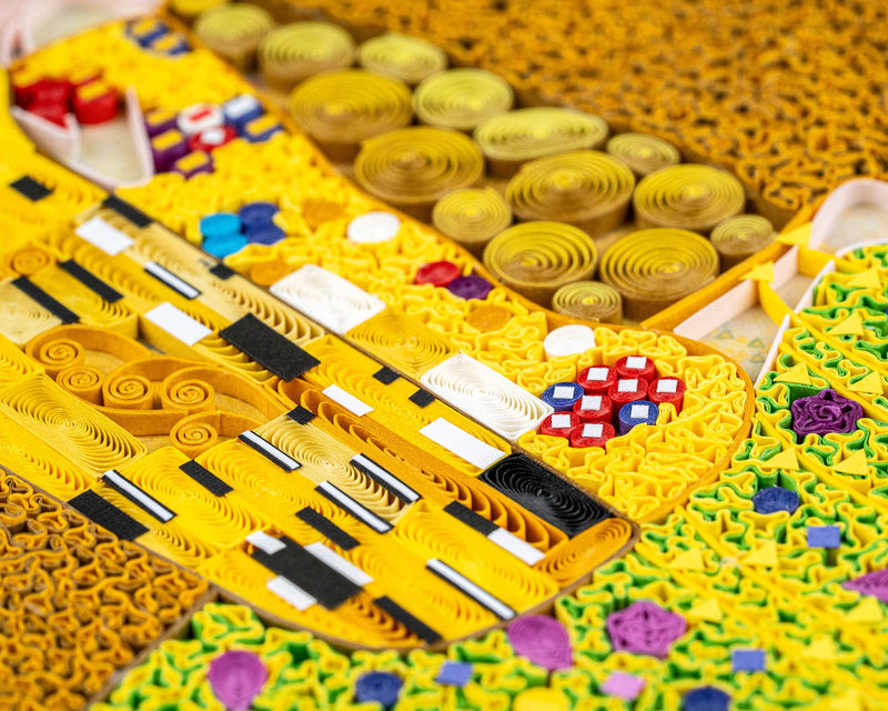 Quilled The Kiss, Klimt Greeting Card