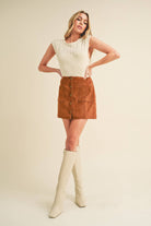A high-neck tank top named "Hazel".