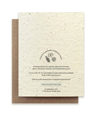 Bluebird Plantable Wildflower Seed Card, a biodegradable card embedded with wildflower seeds that bloom when planted.