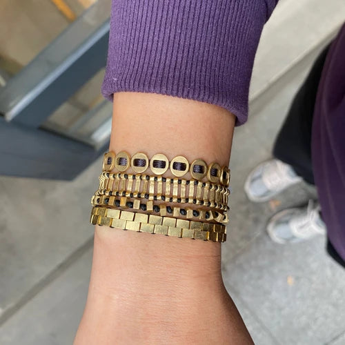 Brick Bracelet - A bold fusion of modern design and rugged elegance for a distinctive look.