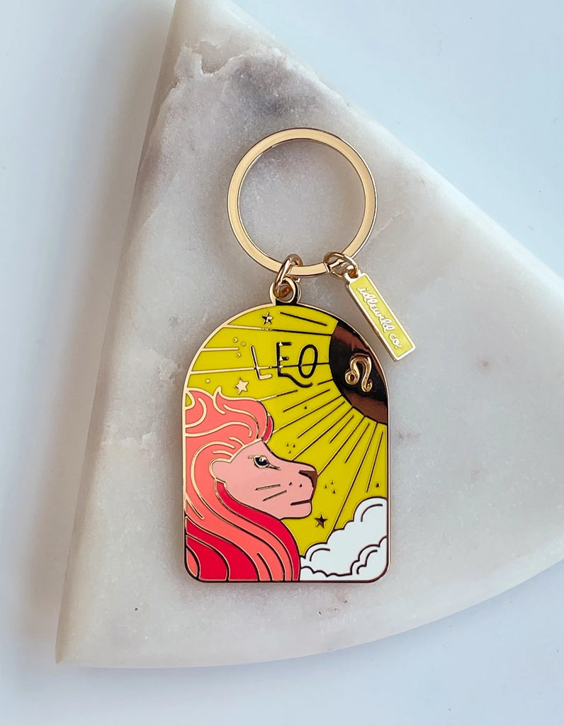 Leo Keychain - Sleek and durable keychain featuring the Leo zodiac symbol.