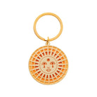 Sun Enamel Keychain showcasing a vibrant sun design with intricate enamel work and a sturdy metal keyring.