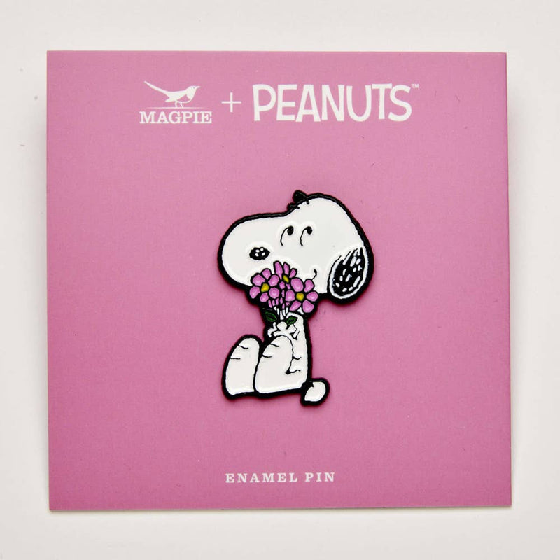 Peanuts Give Hugs Pin - Flowers