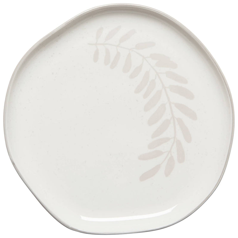 Grove Dinner Plate, 100% porcelain with flower design and beige color.