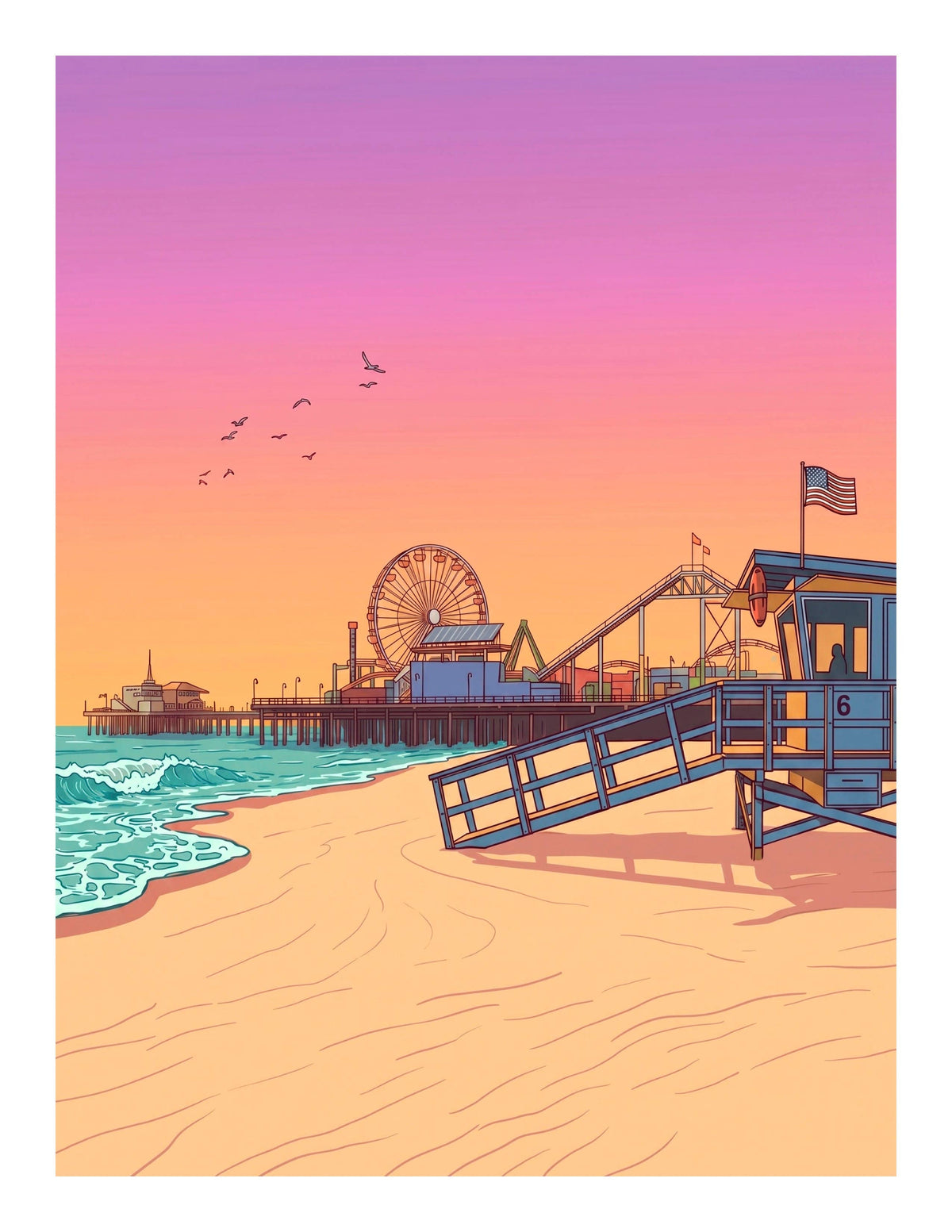 Santa Monica Print