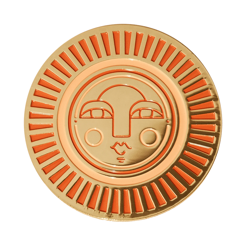 'The Sol Coaster' crafted from durable material, featuring a bright sunny design