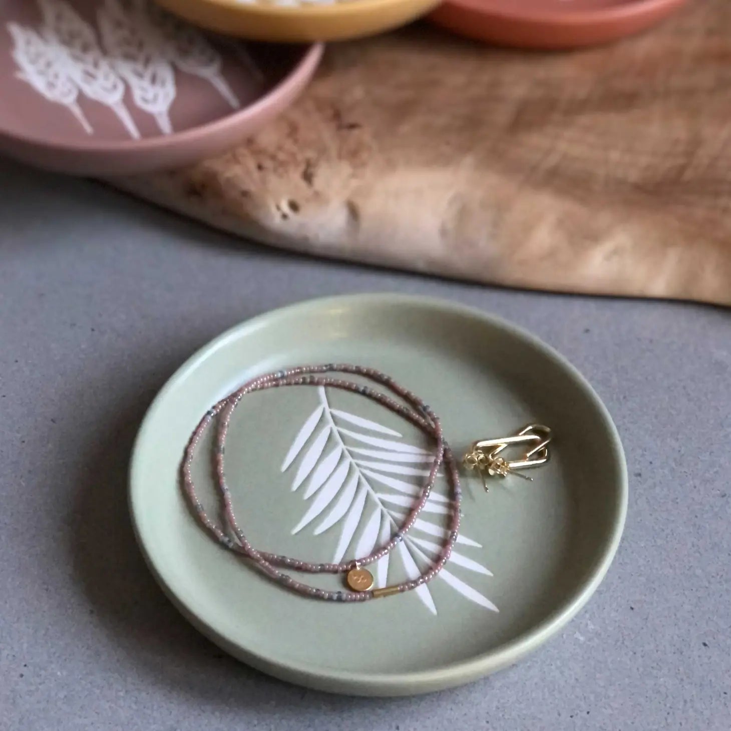 High-quality Palm Leaf Coaster with a detailed design.