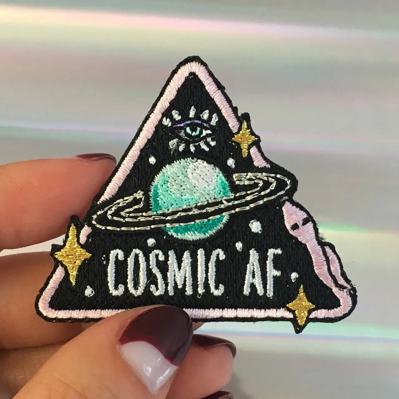 Cosmic AF Patch, illustrating an engaging cosmic design with vibrant colors and space-inspired elements.