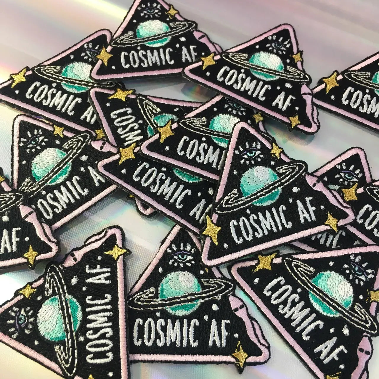 Cosmic AF Patch, illustrating an engaging cosmic design with vibrant colors and space-inspired elements.