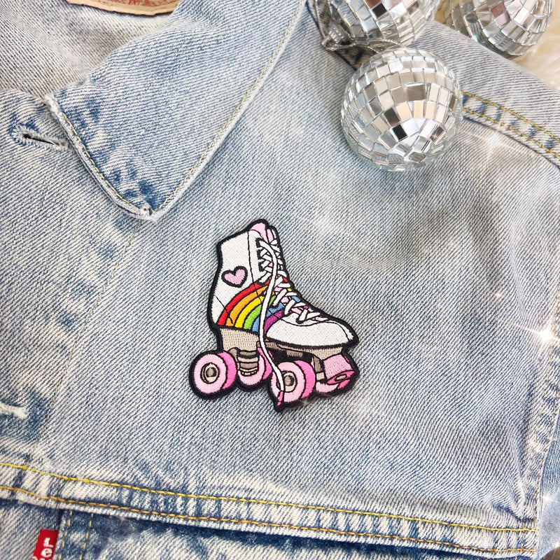 Roller Skate Patches - Rainbow - Vibrant patches with detailed roller skate designs for a playful and retro vibe.