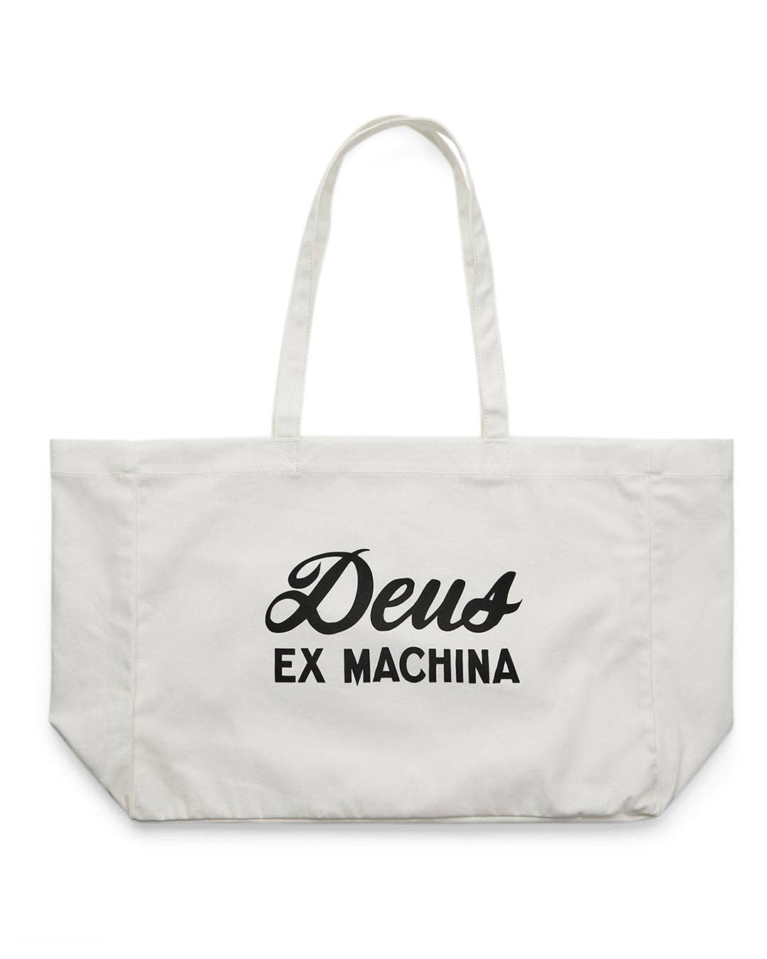 Deus Ex Machina tote bag in natural cotton twill with printed Deus logo