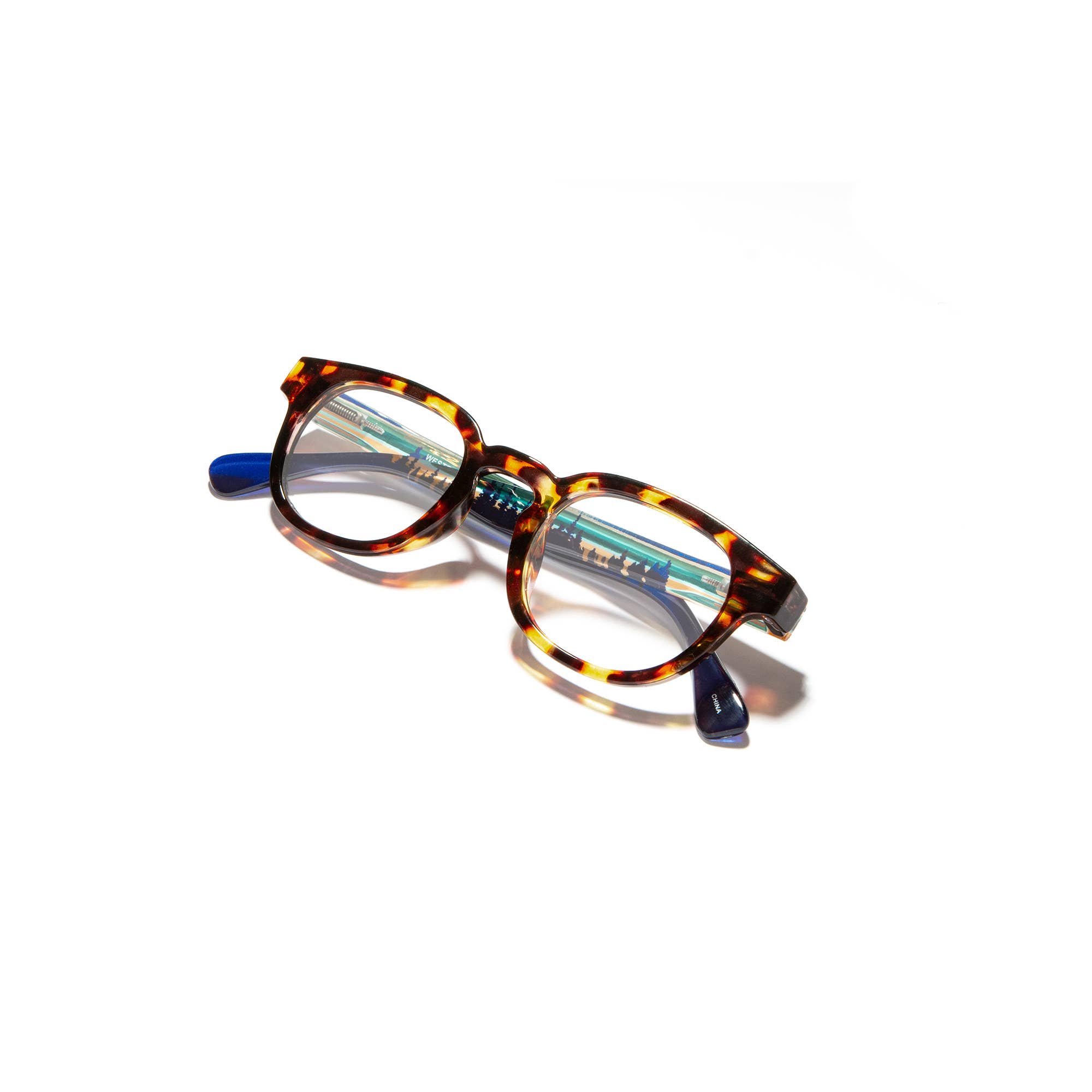 Pendleton Readers - Westerley with a tortoiseshell frame and patterned temples.