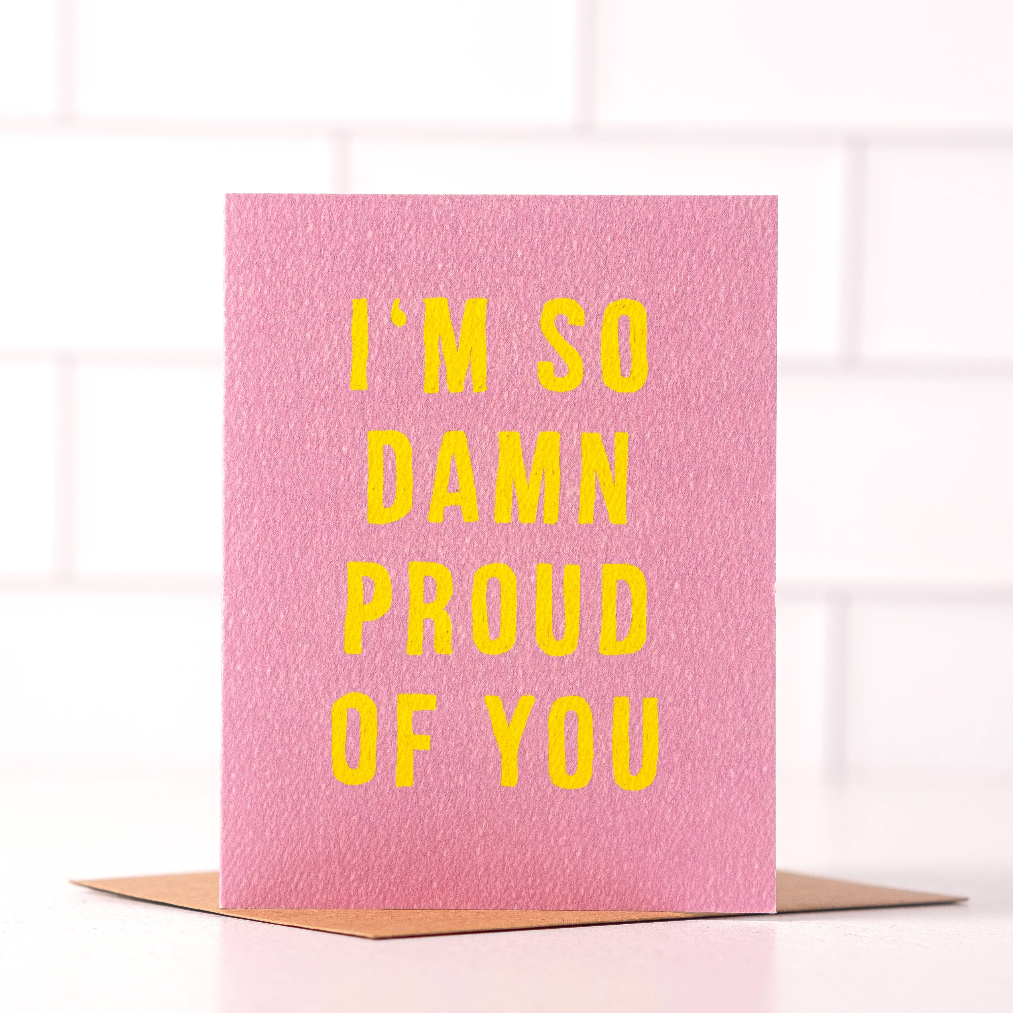 I'm So Proud of You Card - Thoughtful design for celebrating achievements.