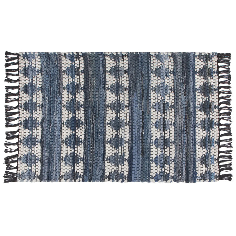 Wink Cotton Chindi Rug, handwoven with colorful pattern and soft cotton fabric.