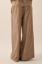 Woven Wide-Leg Drawstring Pants