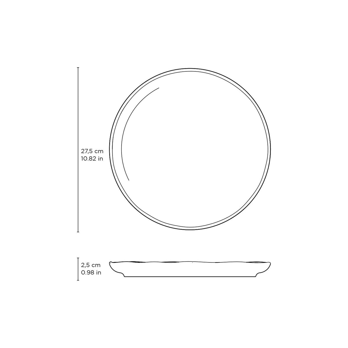 Bio Stoneware Campestre Dinner Plate, 10.8"