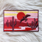Desert Sunset Patch, showcasing the serene gradient of a desert twilight with warm hues transitioning into cool shadows.