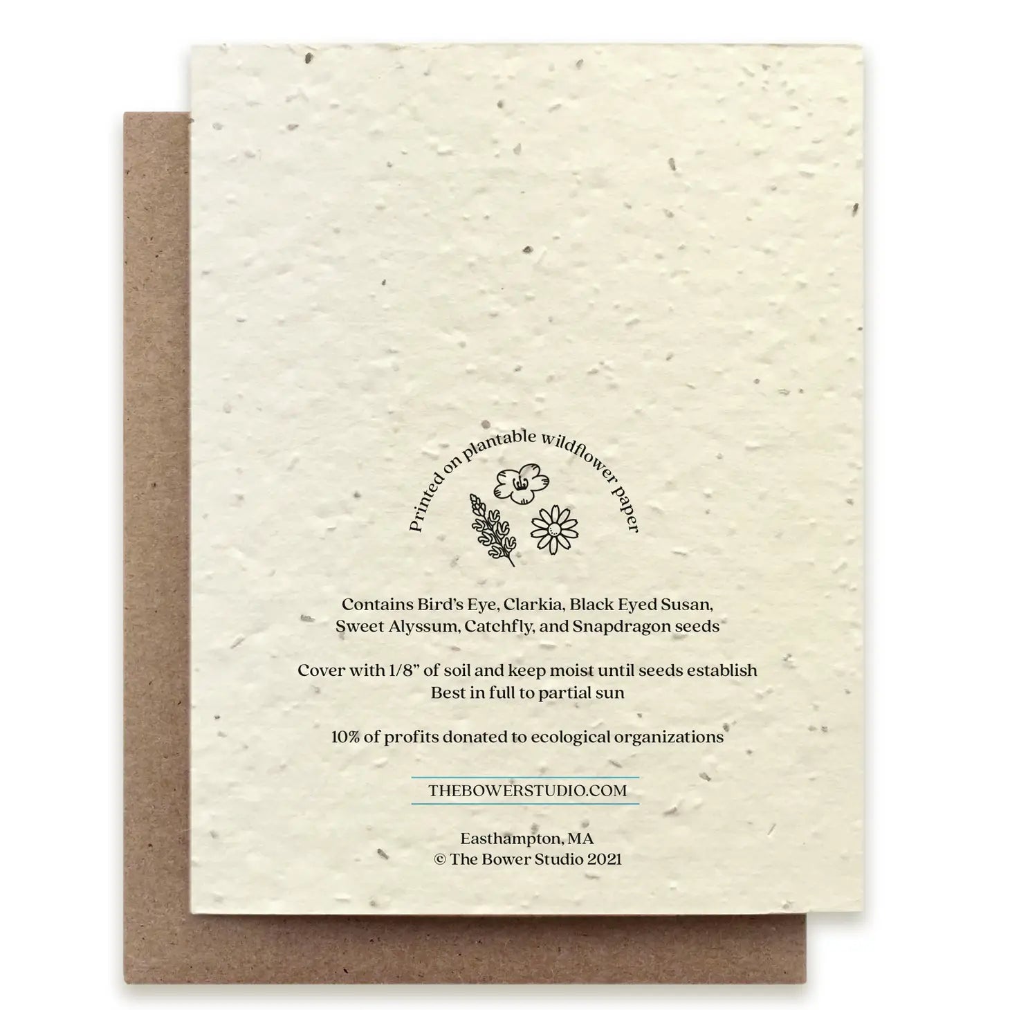 Dragonfly Plantable Wildflower Seed Card, a biodegradable card packed with wildflower seeds, blooming into a wildflower garden when planted.
