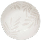 Grove Bowl - Large, 100% porcelain with flower design pattern and beige color.