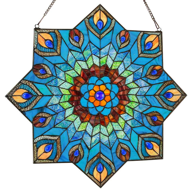 Hera Stained Glass Mosaic - Intricately handcrafted mosaic depicting the timeless beauty of the goddess Hera.