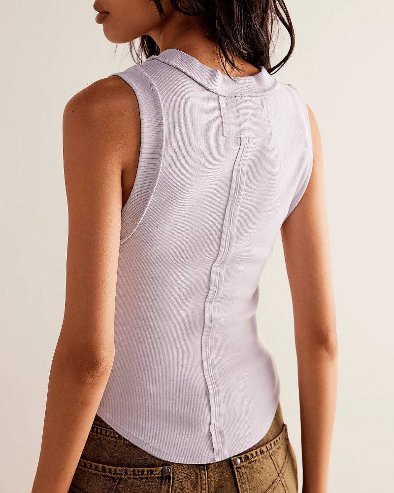 Ribbed Sleeveless Tank Top