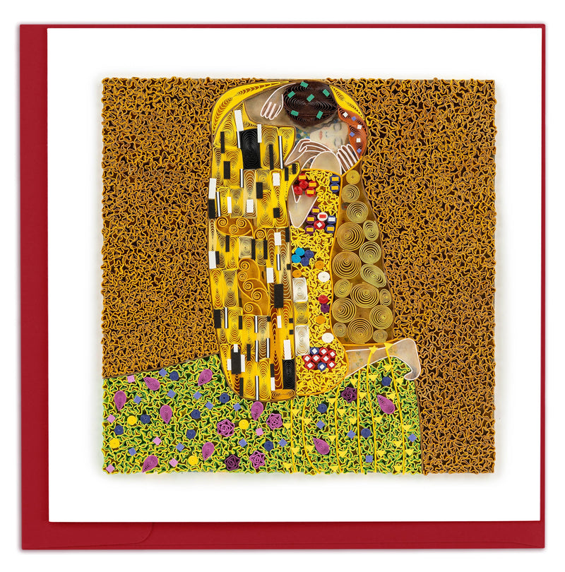 Quilled The Kiss, Klimt Greeting Card