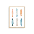 Watercolor Surfboards Print