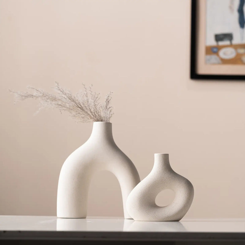 Arctic Essence Vases - Exquisite set with a sleek, minimalist design inspired by the serene beauty of the Arctic.