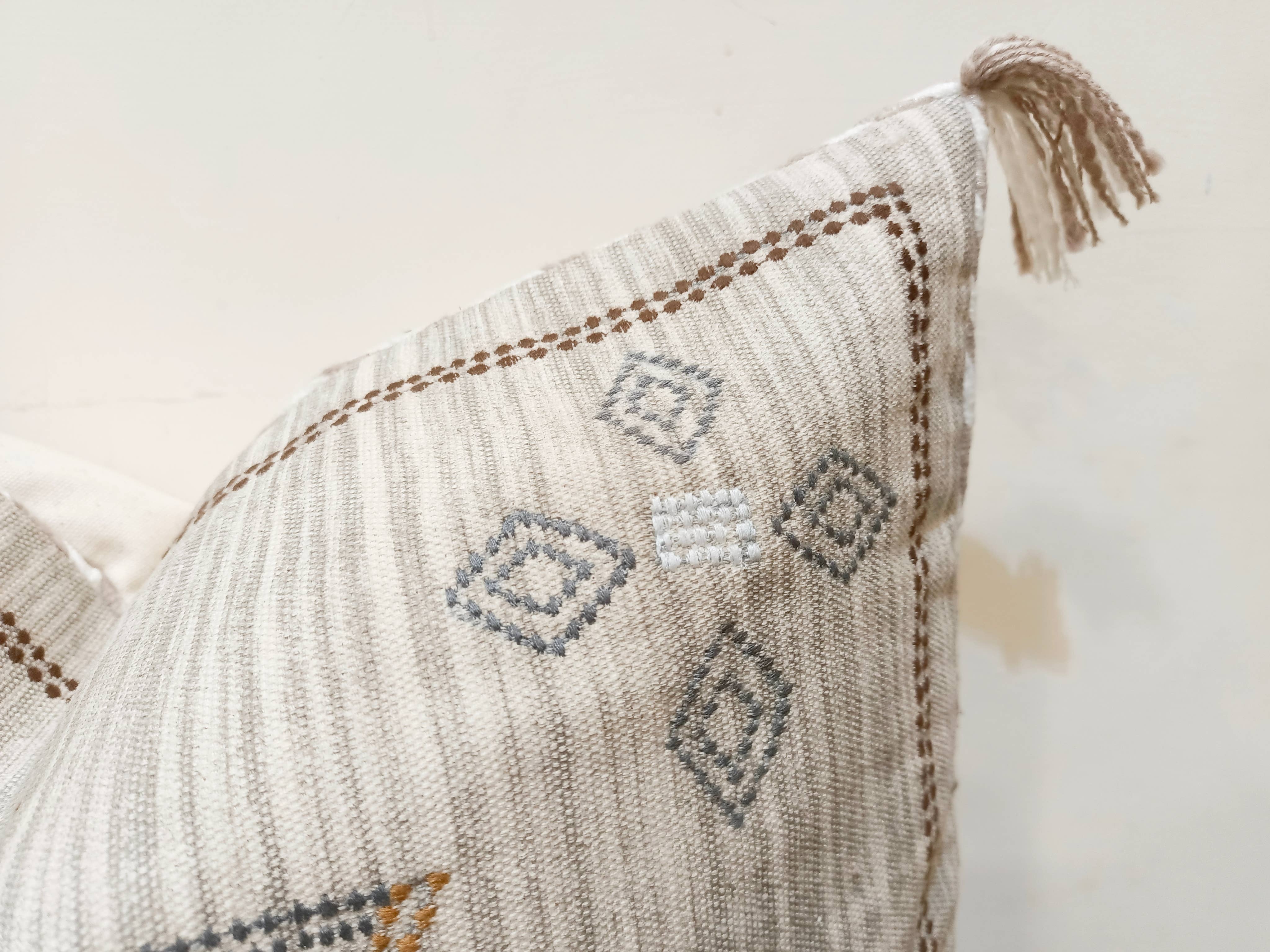 Embroidered Cotton Pillow Cover: Premium cotton pillow cover with intricate embroidery, epitome of elegance and texture.