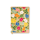 Notebook with colorful floral pattern on a beige background