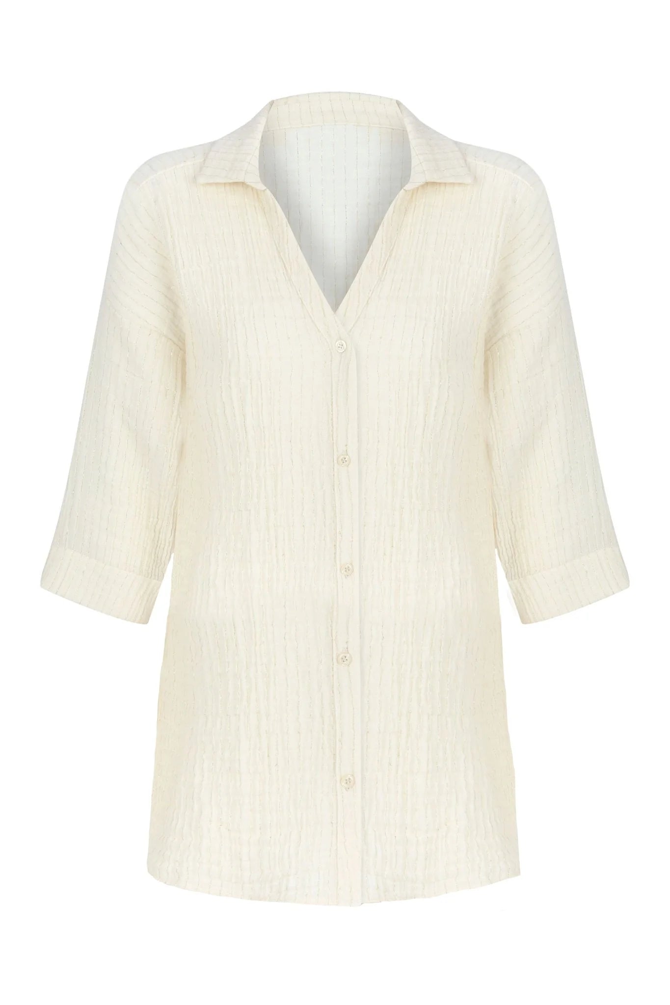 Echo Maxi Shirt - Effortlessly elegant women's shirt with flowing silhouette and maxi length.