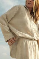 Echo Maxi Shirt - Effortlessly elegant women's shirt with flowing silhouette and maxi length.