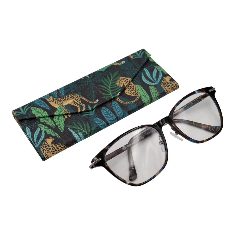 Cheetah Folding Glasses Case