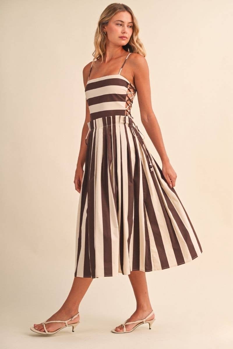 Bonnie Lace-up Midi Dress