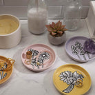 Sunflower Coaster - A charming coaster with a vibrant sunflower design for adding warmth to tabletops.