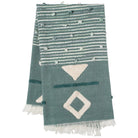Jade Green Brook Throw, soft fabric with rich jade green color.