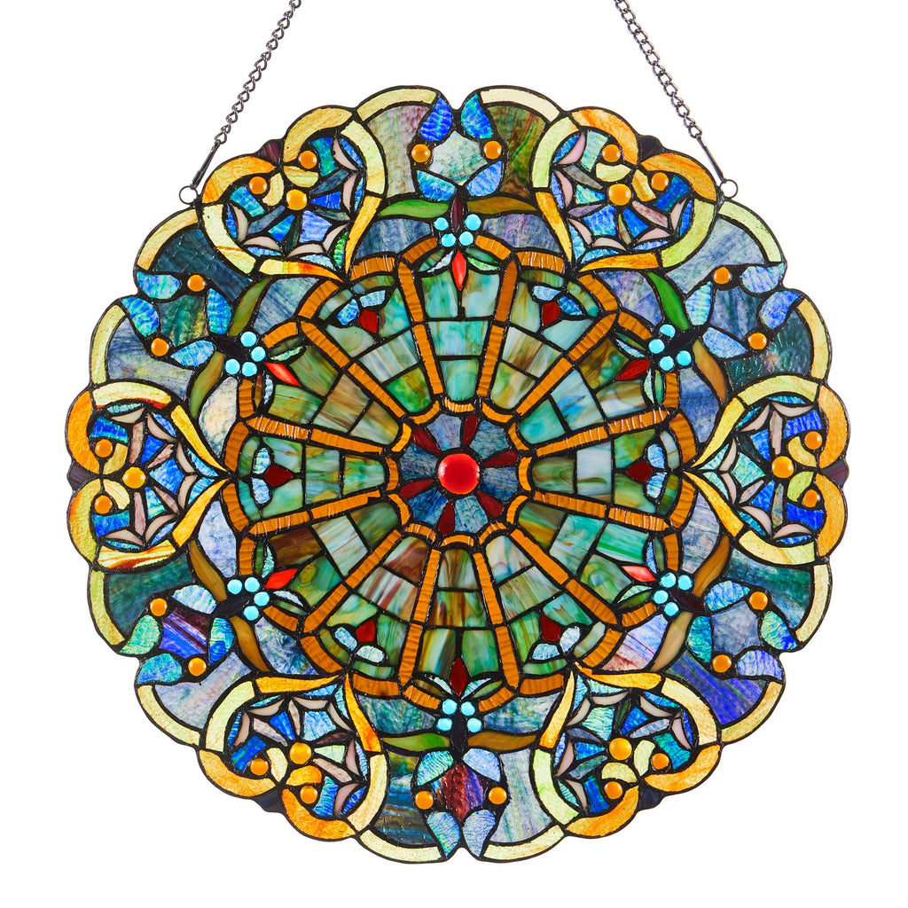 Heart Stained Glass Mosaic - Skillfully handcrafted mosaic featuring intertwined hearts for a radiant and heartfelt display.