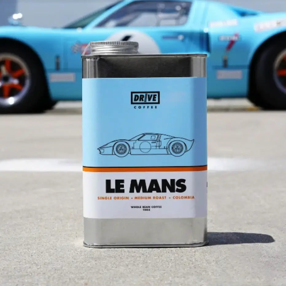 Bag of Le Mans - Medium Roast, Single Origin Colombia Coffee Beans, capturing the flavors of chocolate, toffee, and almond.