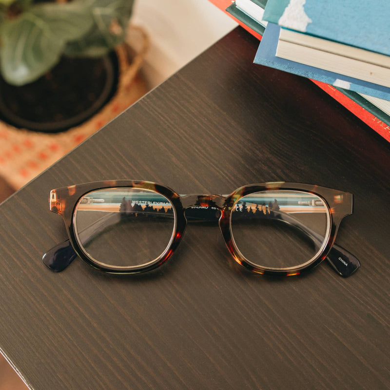Pendleton Readers - Westerley with a tortoiseshell frame and patterned temples.