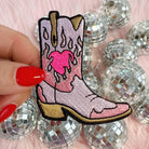 Burning Love Cowgirl Boot Patch