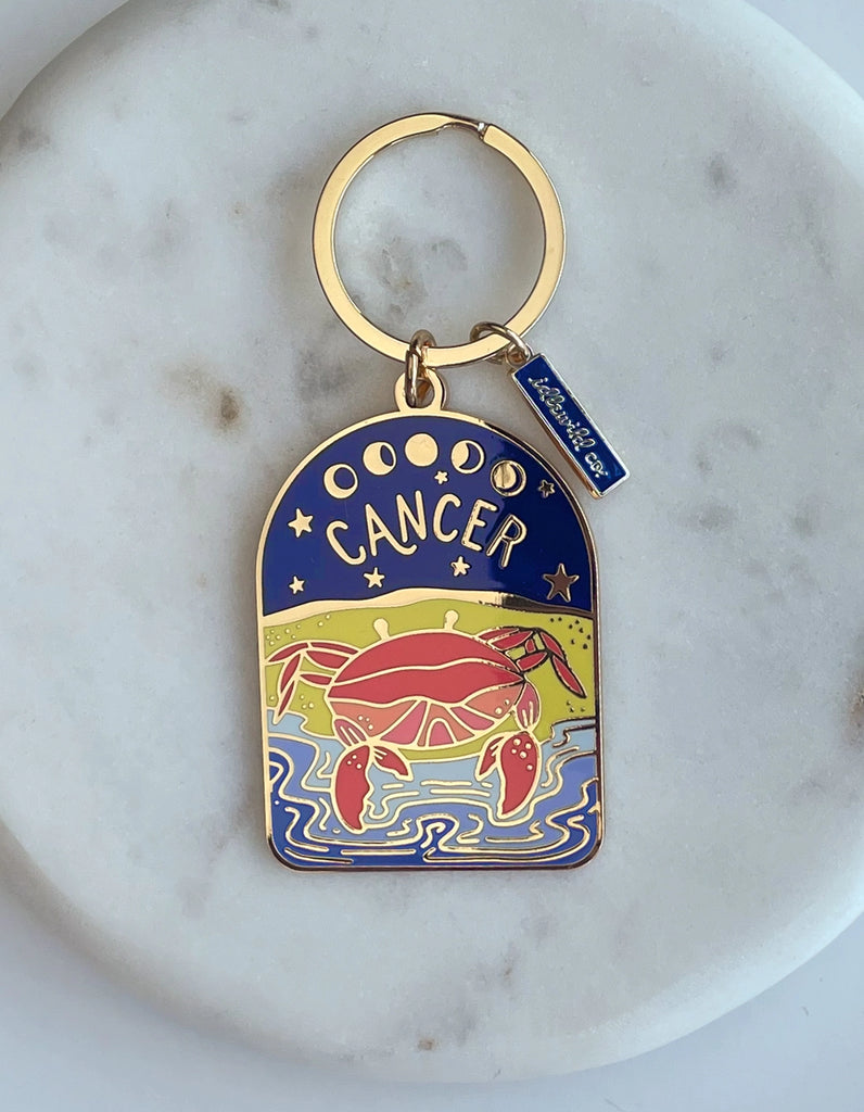 Cancer Keychain - Sleek and durable keychain featuring the Cancer zodiac symbol.