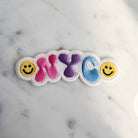 NYC Smiley Patch featuring a cheerful smiley face with the NYC skyline.