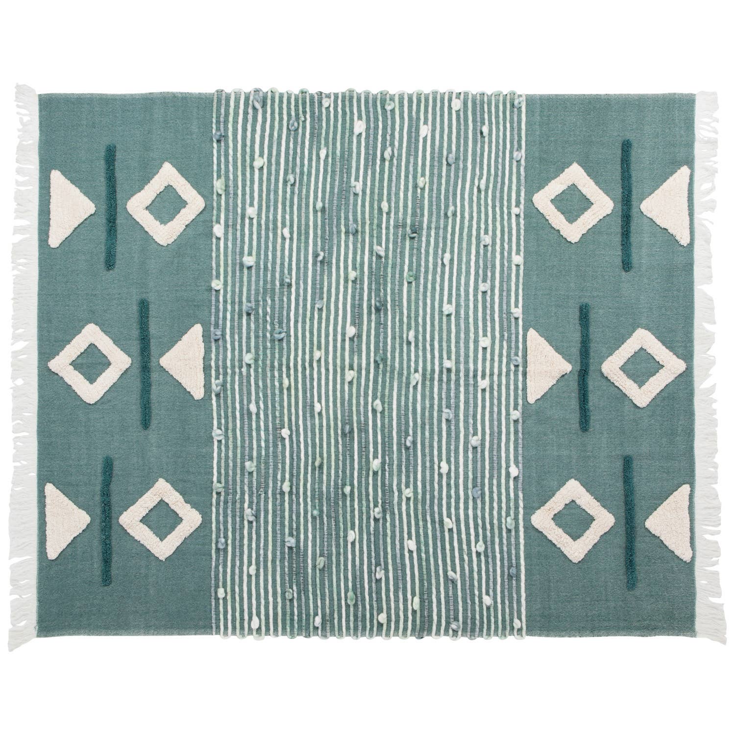 Jade Green Brook Throw, soft fabric with rich jade green color.
