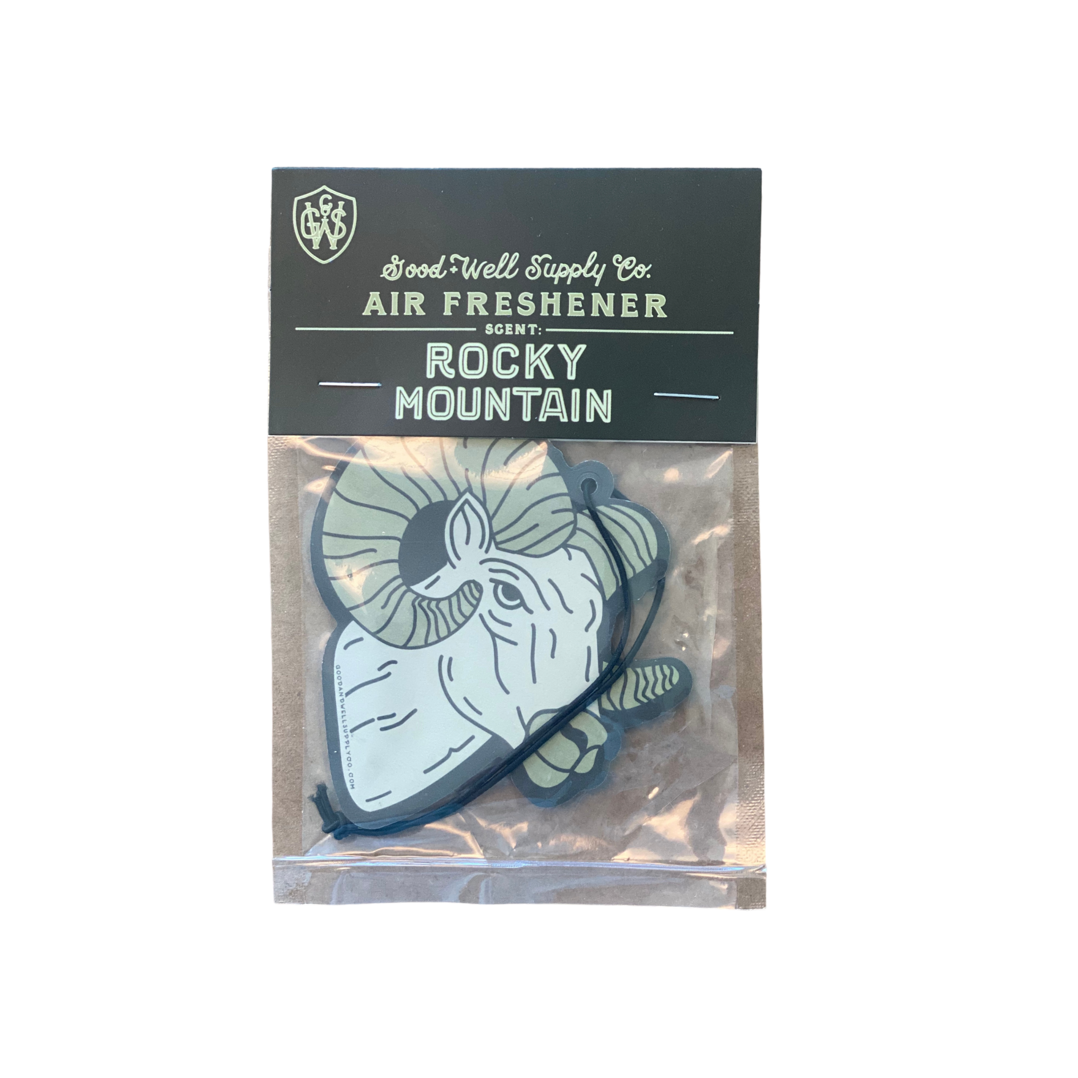 Rocky Mountain Air Freshener: A compact air freshener emitting a refreshing scent, epitome of alpine freshness.