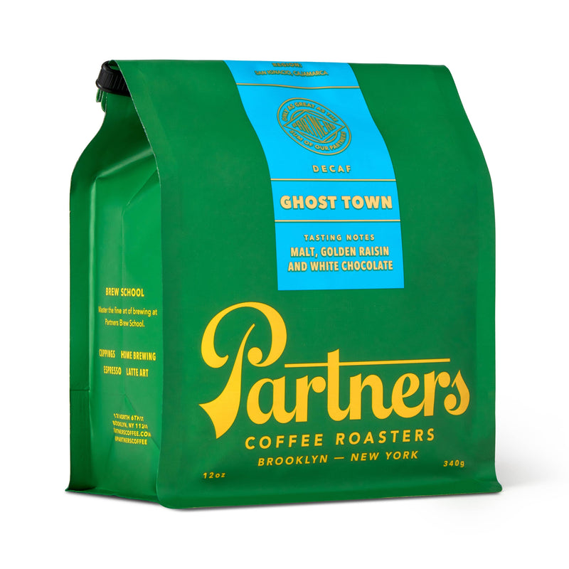 Partners Coffee - Ghost Town Decaf Whole Bean Coffee - 12oz Bag