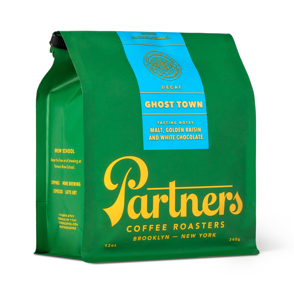 Partners Coffee - Ghost Town Decaf Whole Bean Coffee - 12oz Bag