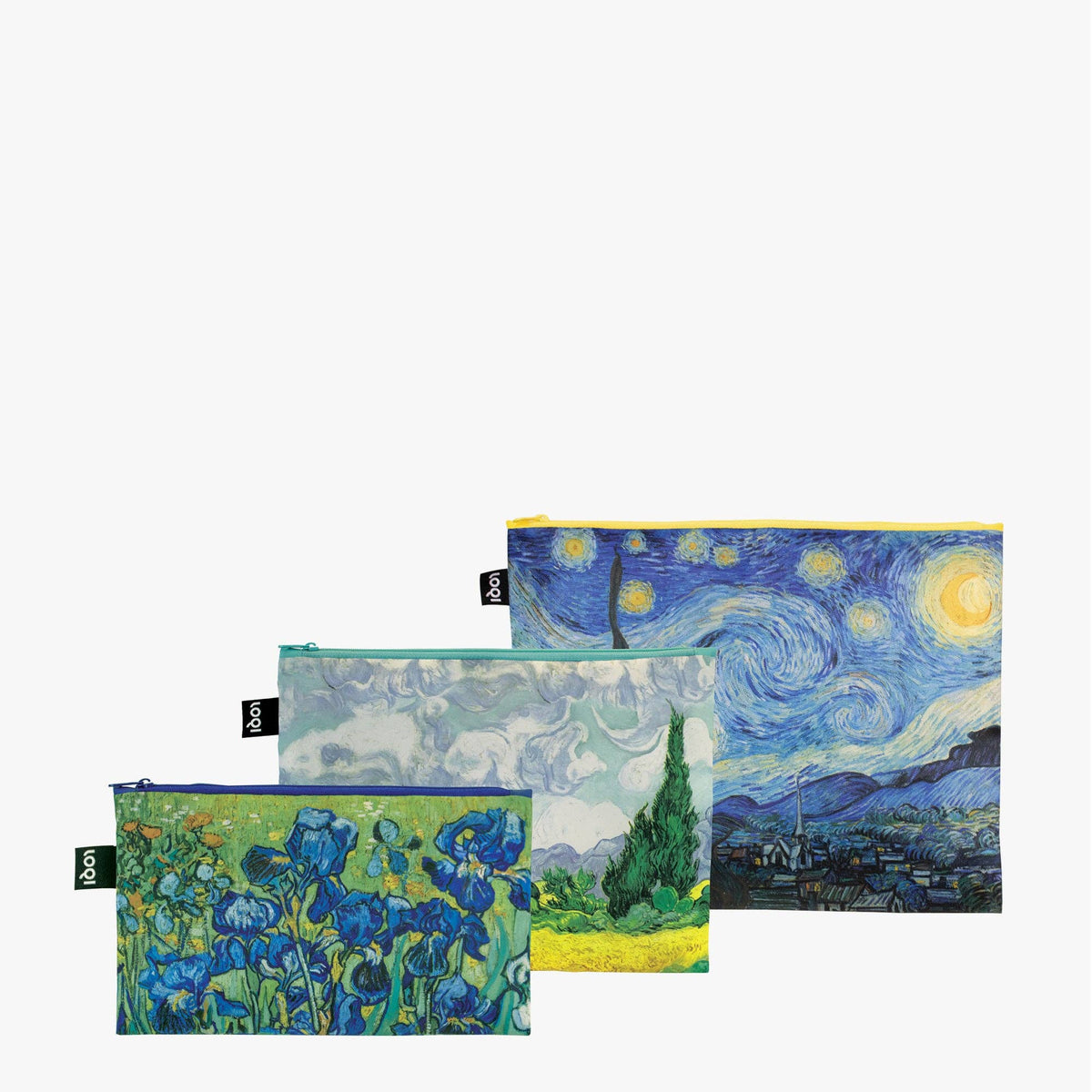 Vincent Van Gogh Starry Night Recycled Zip Pockets