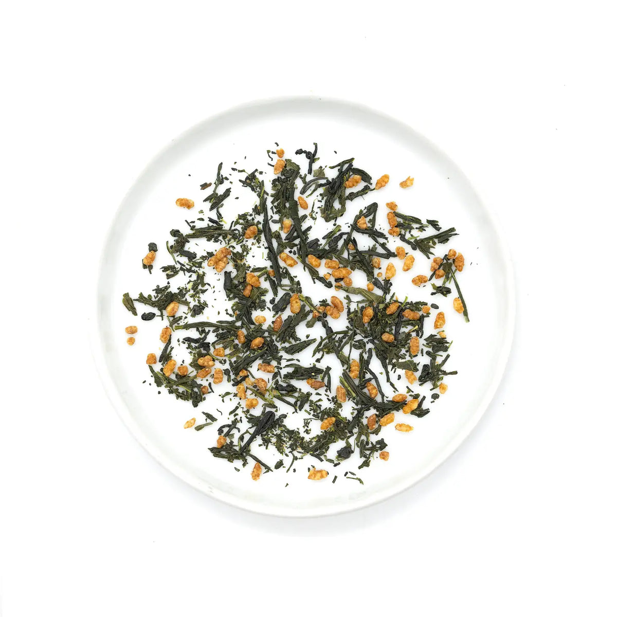 Genmaicha tea, a unique blend of Kyoto-grown Sencha tea and toasted brown rice, offering a refreshing, nutty flavor.